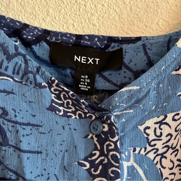 NWT Size 4 Blue Button Through Mini Slip Dress - Picture 7 of 10